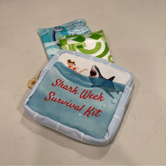 Shark Week Survival Kit Cosmetic Bag - Blue - Picture 4 of 10